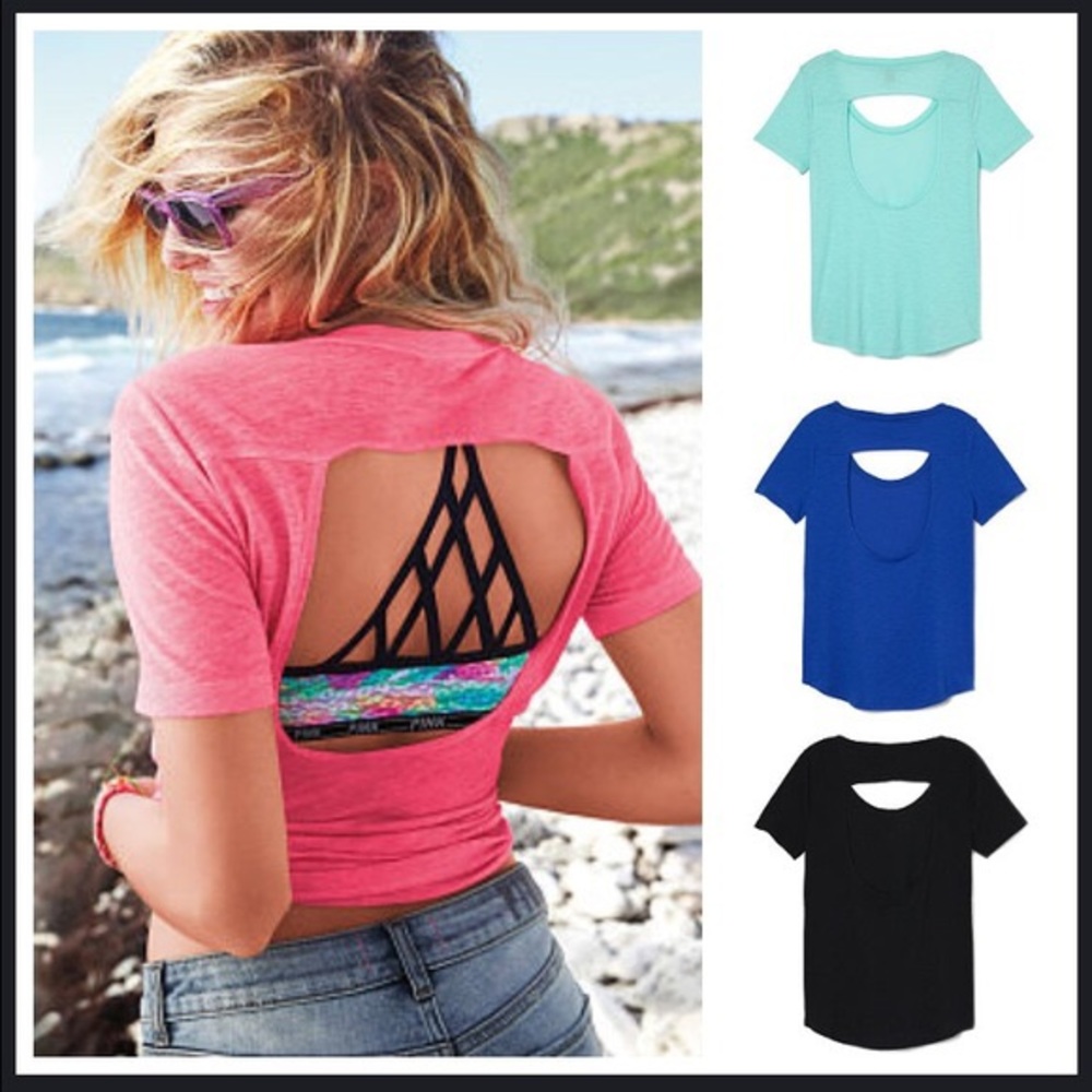 PINK VS Backless tee